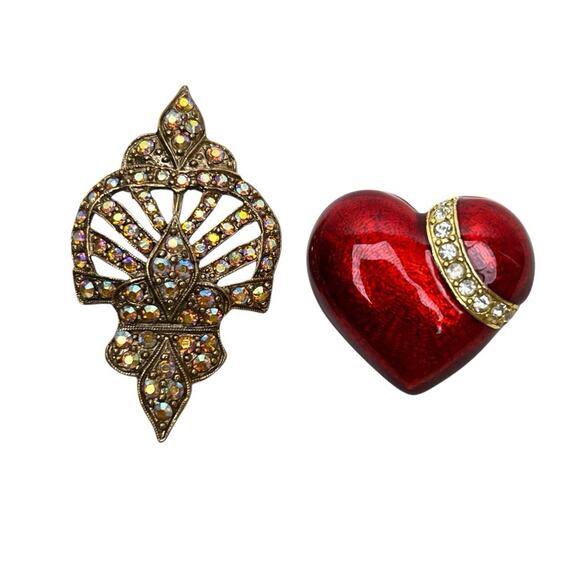 Brooches Mixed Lot 12 Variety Styles Materials Some Signed Wearable Vtg To Now - Picture 4 of 16